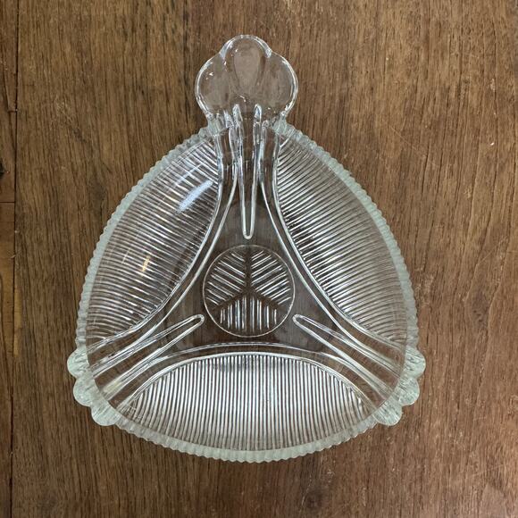 Depression era Anchor Hocking art deco Ribbed Nappy Dish bowl Chipped‎ - Picture 1 of 8